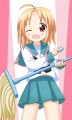 「見て見て！エアギター！」