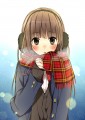 制服＋耳あて＋マフラー＋萌え袖＝最強