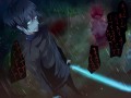 霧雨が降る森