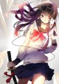 翠目と刀と猫と制服