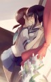 夕日影の白百合