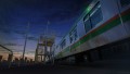 早朝の車両基地