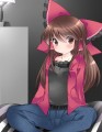 私服な霊夢ちゃんと。