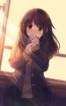 告白された瞬間の女の子