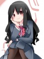 じ~っと見てくる先輩